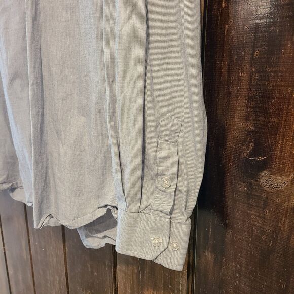 Moschino Button Up Shirt Mens 17.5 (44cm) black Embroidered Heart Long Sleeve - Picture 4 of 8